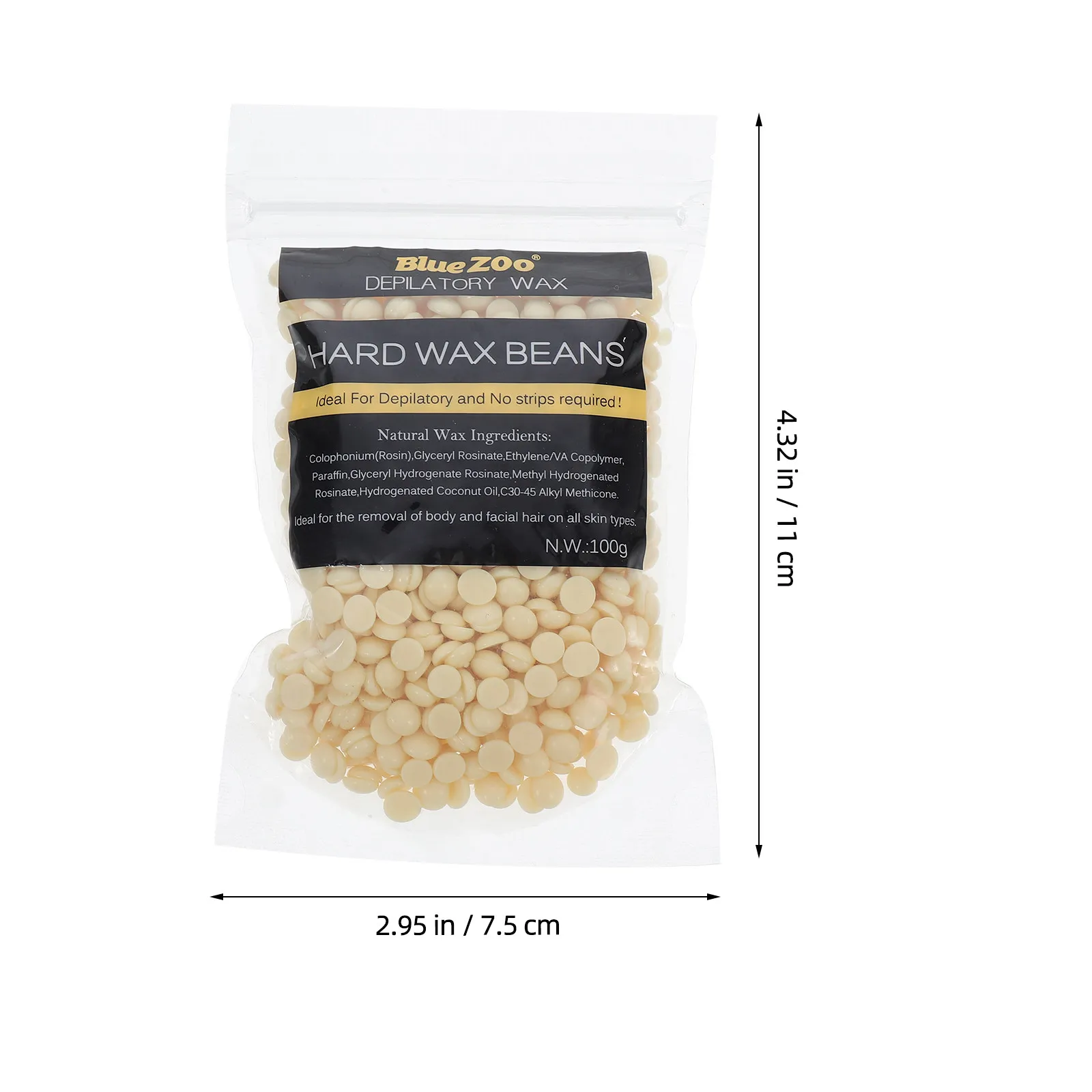Hard Wax Beads for Hair Removal Women Face Body Arms Legs Underarms Smooth Skin Professional 100g