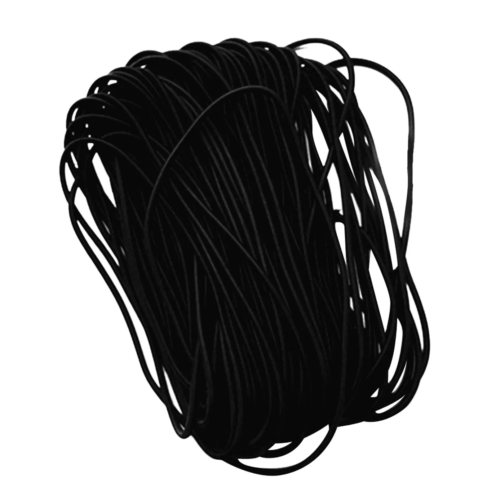 8mm Black Polyester Coated Rubber Strong Elastic Bungee Rope Shock Cord