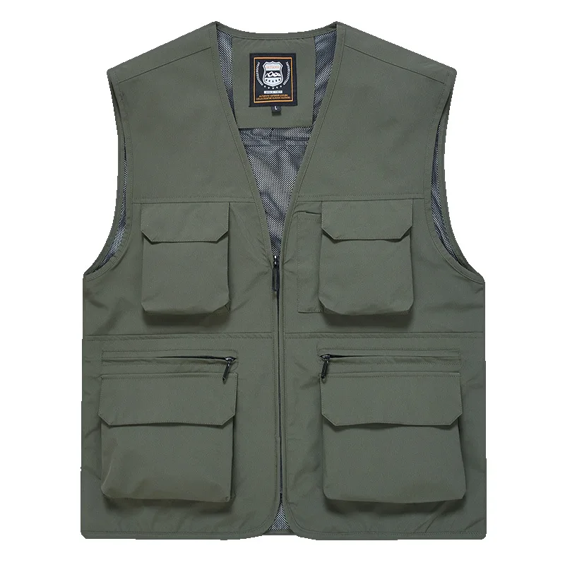 Veste de randonnée en fibre à poches multiples pour homme, manteau de travail sur mesure, grande taille, OupillGolf Man, gilets de pêche, course à pied, chasse