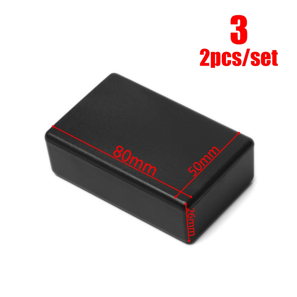 1/2pcs Black DIY ABS Plastic Waterproof Cover Project Electronic Project Box Enclosure Boxes Instrument Case