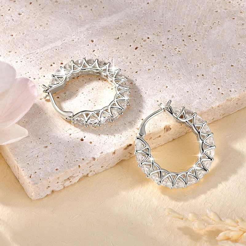 Lnngy 14K Gold Filled Huggies Ohrringe, funkelnde 3 mm große Zirkon-Creolen für Frauen, Paare, Hochzeit, Schmuck, Geschenk – Detail 10