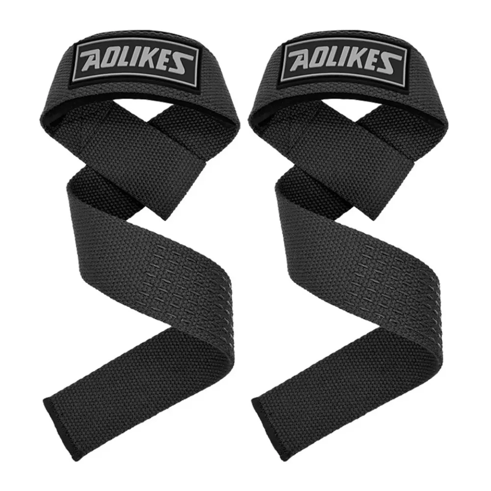 

1 Pair Cotton Fitness Lifting Straps Wear-resistant Adjustable Weightlifting Wrist Wraps Durable Non-slip