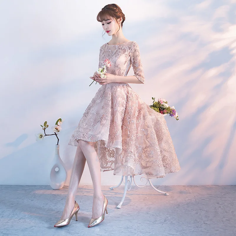 

Ele Princ Sle ort And Long Evening Dres Women's Faionable Par Gowns for Wedding Cany Dinner Performance