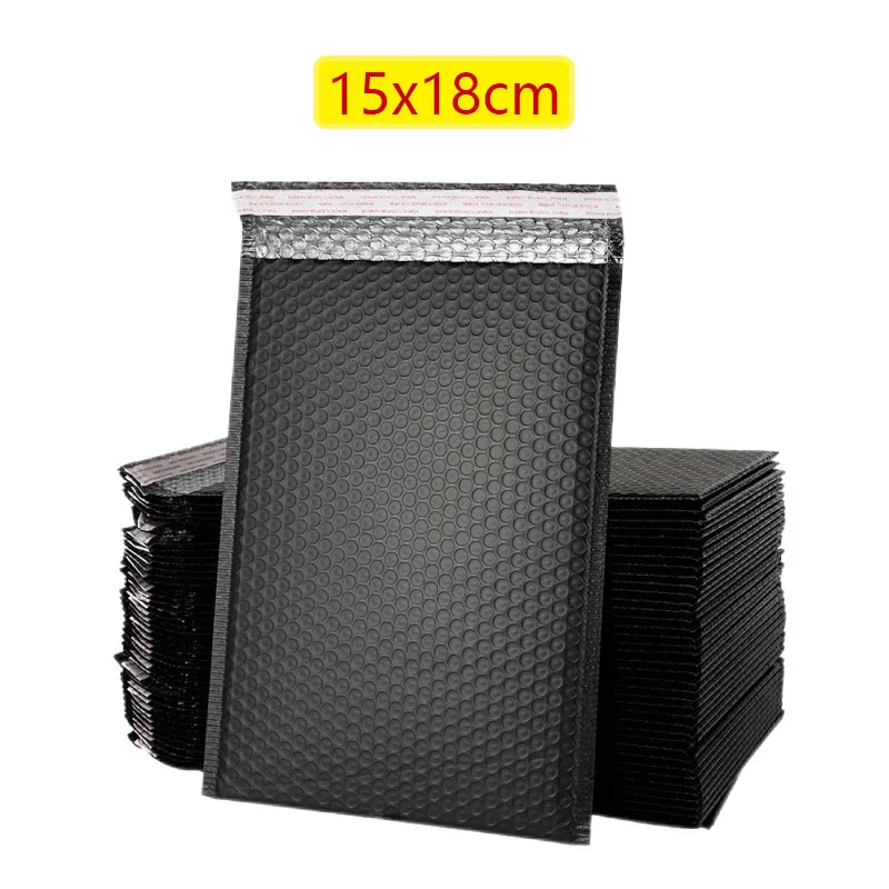 50 Teile/los Schwarz Schaum Umschlag Taschen Selbst Dichtung Blase Mailer Gepolsterte Umschläge Geschenk Blase Mailing Tasche Versand Pakete Tasche