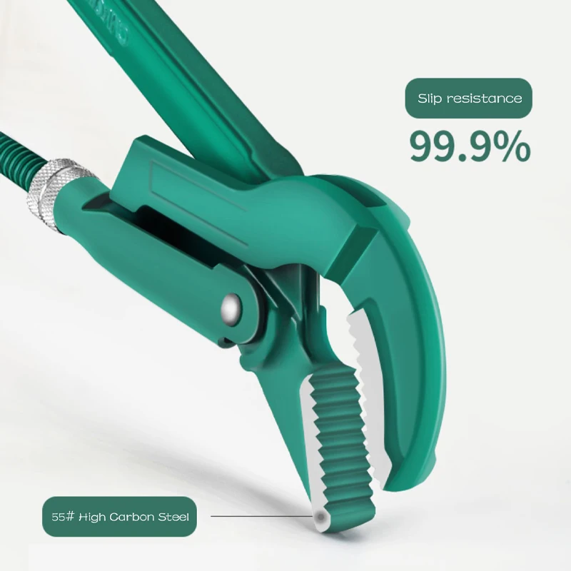 Imagem -04 - Heavy Duty Encanamento Ferramentas Manuais Torque Ajustável do Encanador Wrench com 45 ° Jaws Swedish Pipe Atividade Wrench em 15 em em