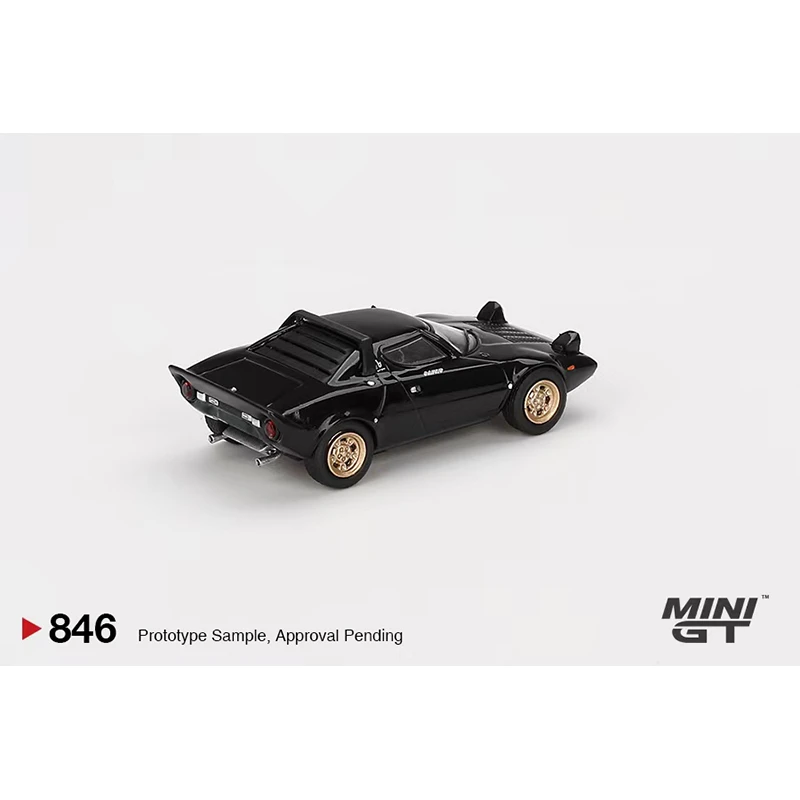 Mini Stratos HF Stradale Nero Diecast Diecast modelo, coleção de brinquedos em miniatura, MINIGT 846, 1:64