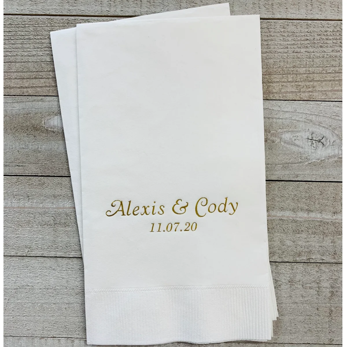 50pcs Personalized Hand Guest Towels Paper Dinner Napkins Wedding Favors Hostess Gift Party Engagement Monogram Birthday Bar Bat