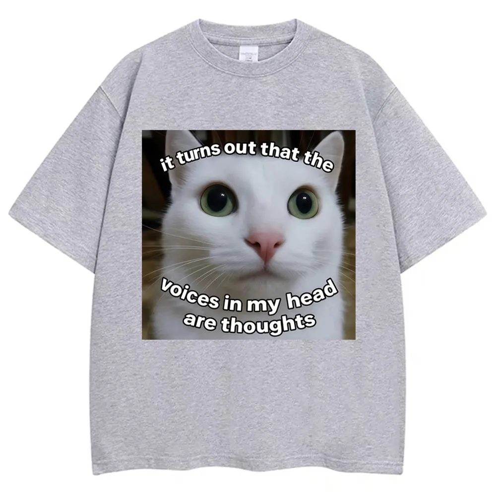 Camisetas divertidos con fans de gatos camisetas casuales femeninas الواقع دي camisetas grandes