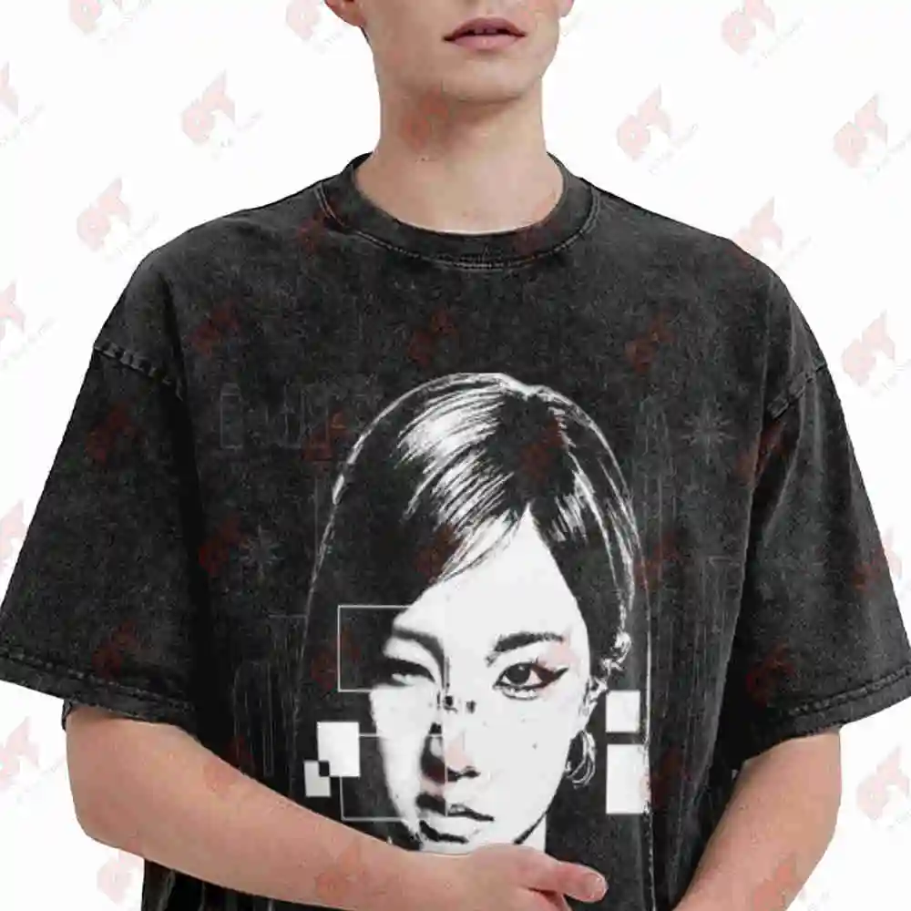 Yuqi I-DLE Kpop World Tour Syncopation Mono We Are Members Vintage Washed Tee Pure Cotton T-Shirt