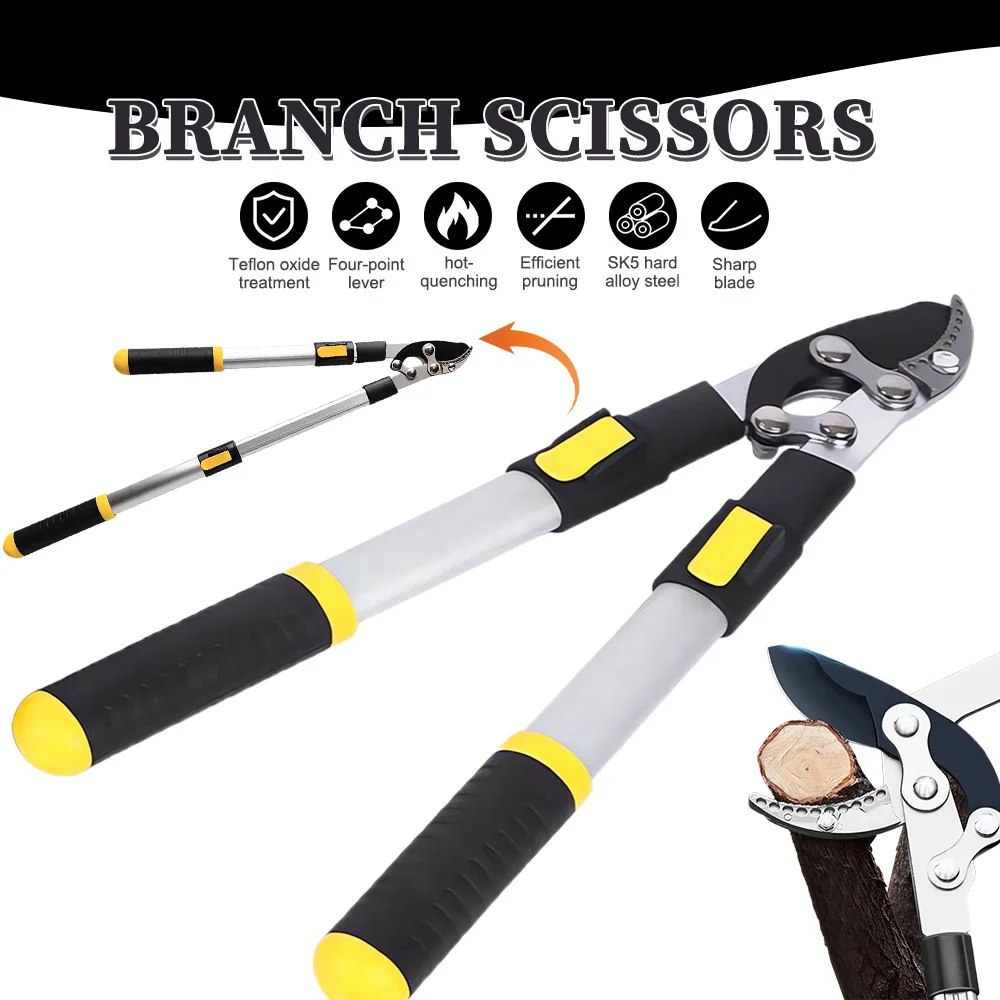 

Garden Branch Scissors Stretchable SK5 Steel Long Pruner Gardening Fruit Tree Pruning Shears Garden Tool Professional Hand Tools