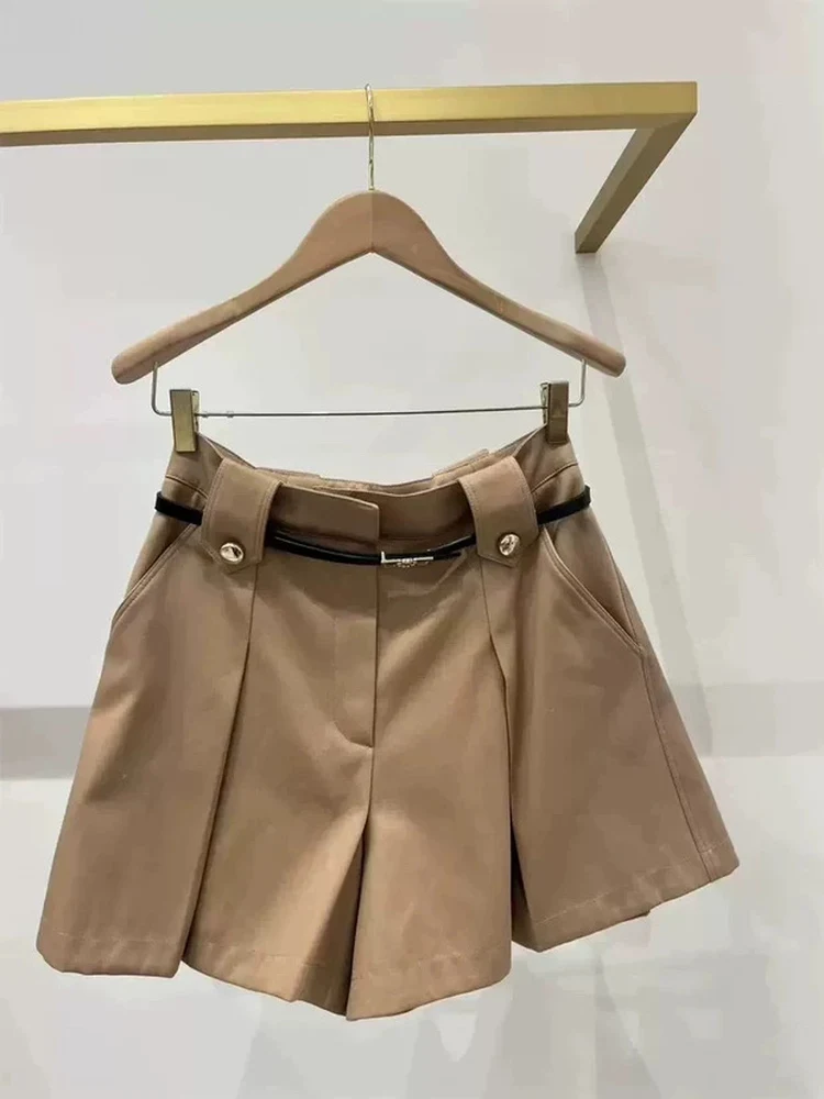 

Spring 2026 Women's Loose Shoulder Jacket Coat Metal Button Stand Collar Short Outerwear Set with High Waist Skirt