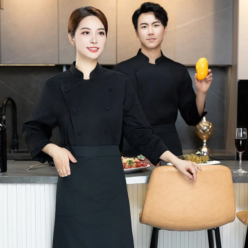 Spring Autumn Long Sleeves Kitchen Chef Uniform Work Uniform Embroidery Name Print Logo Hamburger Pastry Shirt Jacket