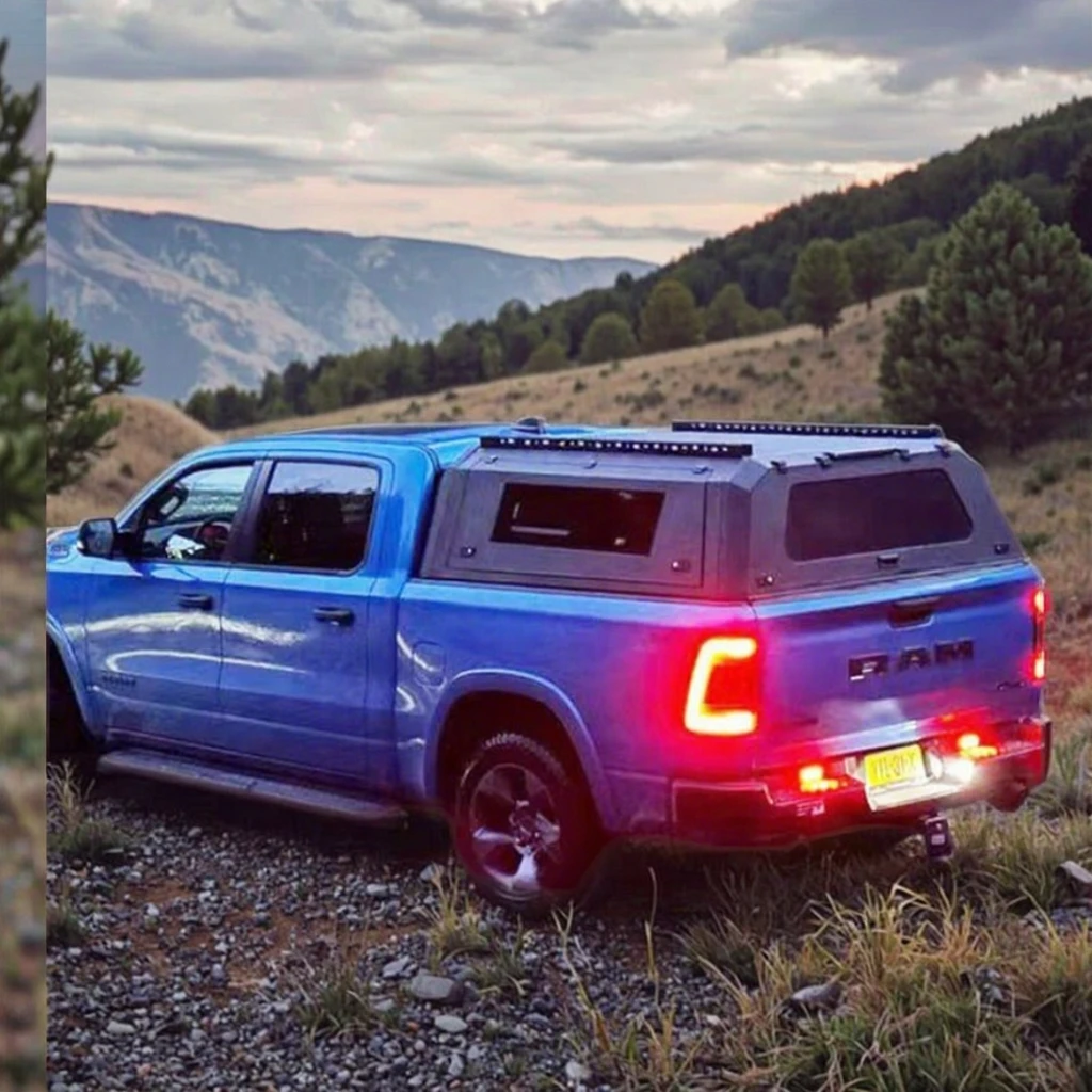 

High Quality Aluminum Alloy Foldable Tonneau Cover Waterproof Truck Roof Canopy for/ Ram Off-Road Pickup Hardtop