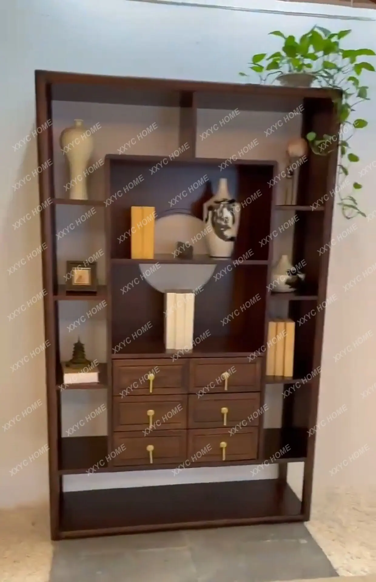 

Bogu rack solid wood Duobao Pavilion tea room tea cabinet antique shelf background cabinet display cabinet