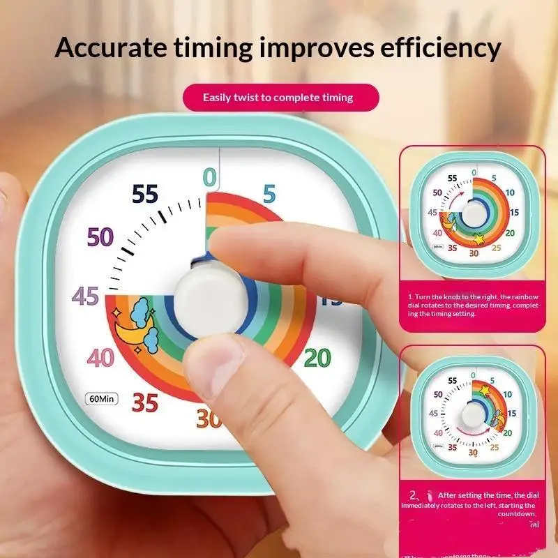 Silent Classroom Timer For Home Visual Timer With Night Light School Kitchen Accessories Stopwatch Minuteur Stop Watch