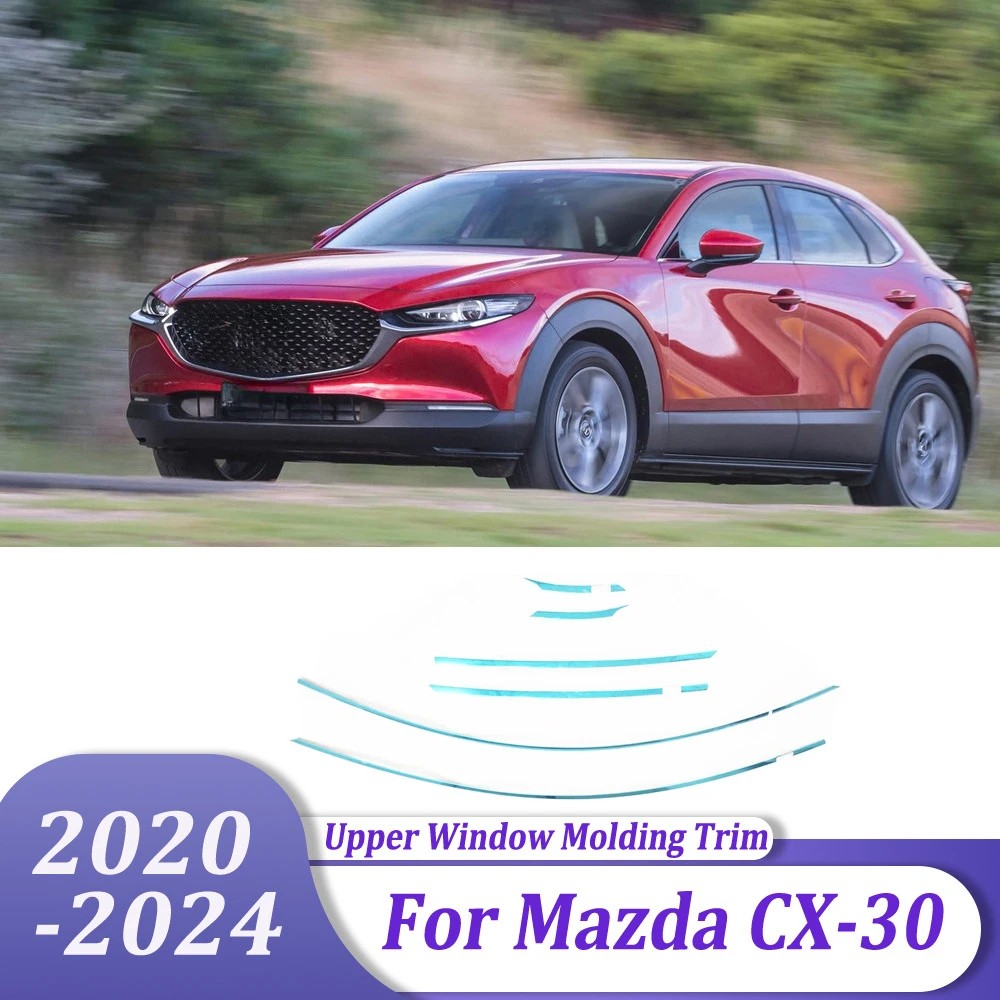 

Внешние аксессуары, молдинг верхнего окна, гарнир, защитная крышка, наклейка для Mazda CX-30 CX30 2020 2021 2022 2023 2024