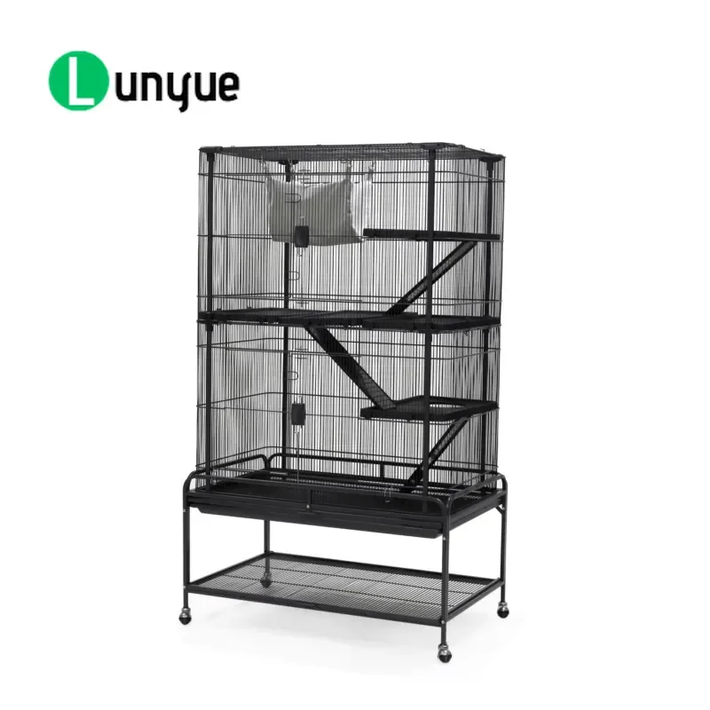 Large Stainless Steel Bird Cage Indoor Bite Proof Scratch Resistant Multi Functional Display Stand for Parrot Cat Pet House