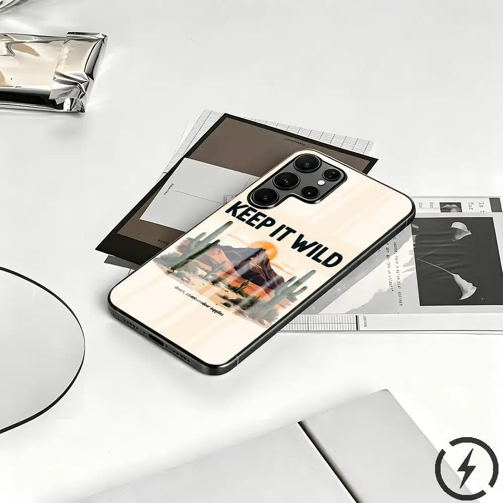 fashion Mountain print Phone Case For Samsung S26 S25 S24 S23 S22 S21 S20 Plus Ultra Note20 Glass Magnetic Case