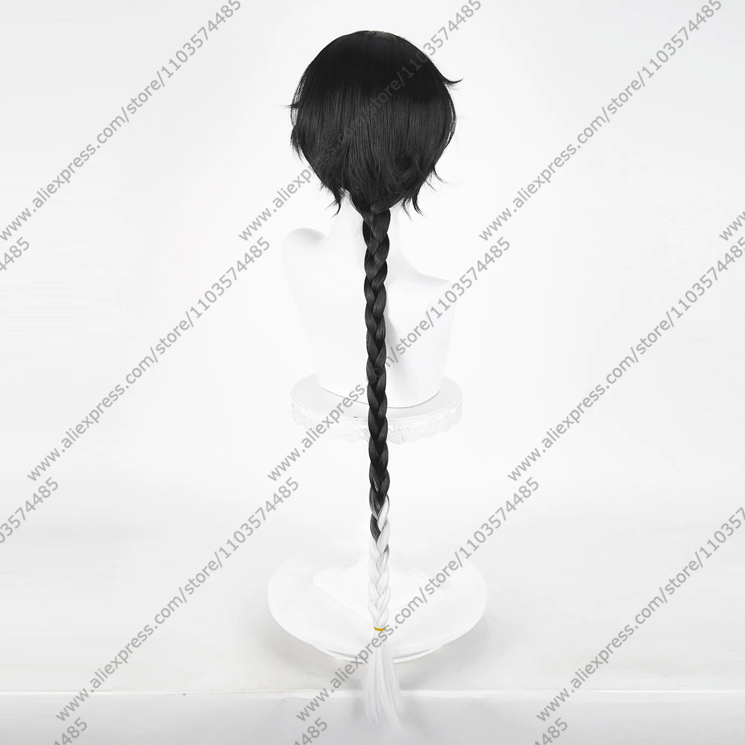 Anime WuWa Jingran Cosplay Wigs 98cm Long Black Green White Dyed Wig Heat Resistant Synthetic Hair view 6