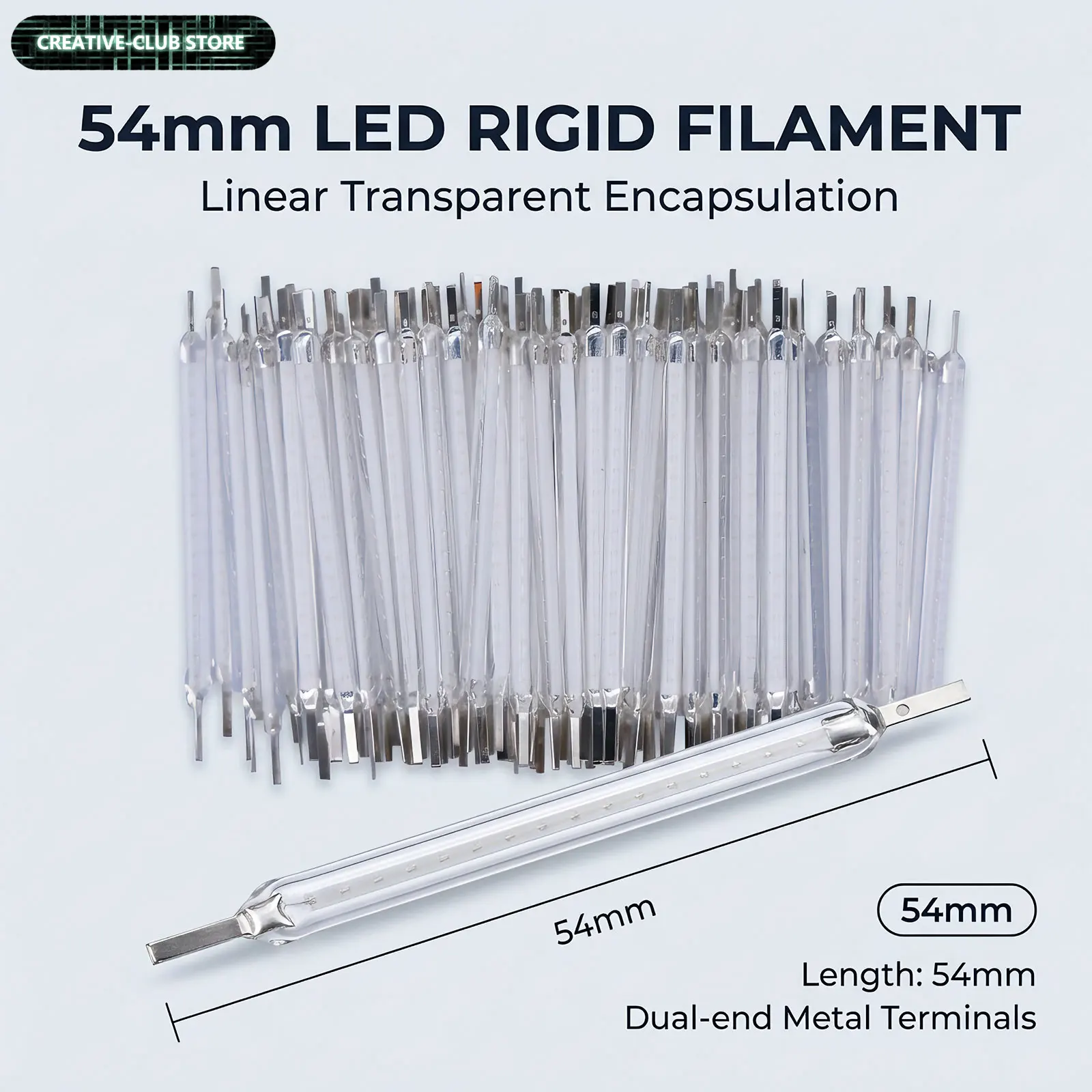 54mm DC3V  LED Lamp Multicolour COB LED Filament Edison Bulb Lamp Parts Incandescent Light Diodes Accessories Holiday Lighting