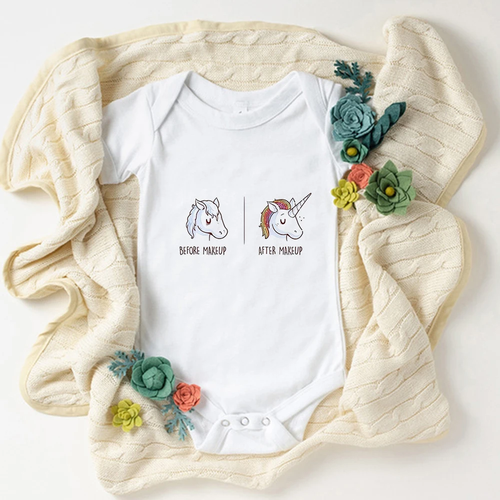 Engraçado biscoito dos desenhos animados infantil macacão bonito do bebê menino roupas da menina verão bodysuits confortável macio casa casual recém-nascido macacão 0-24 mês