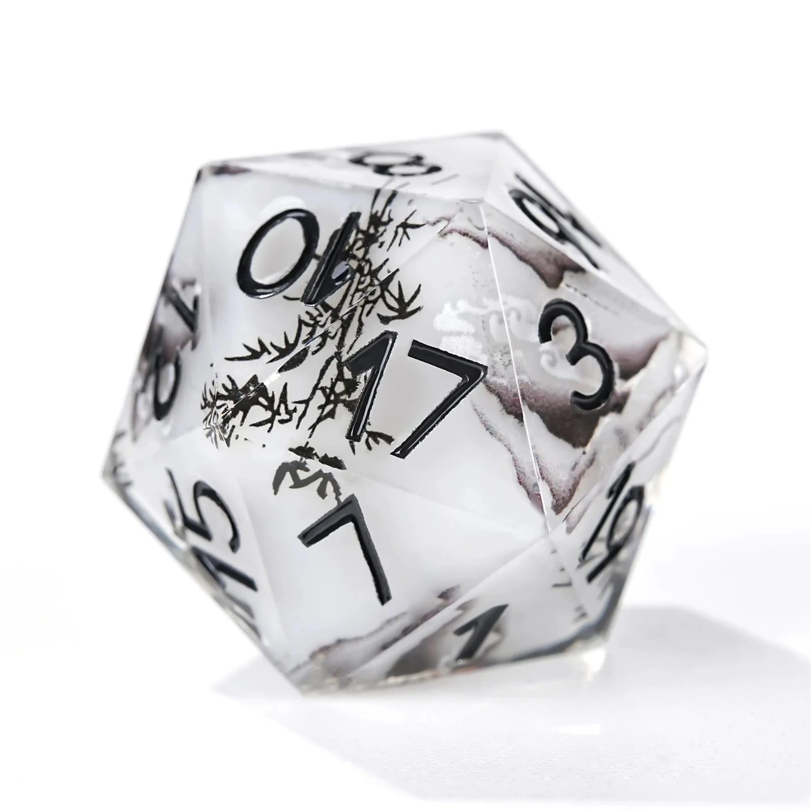 

1-7pcs DND Dice Chinese Style Ink Wash Painting Dice Multi-sided Polyhedral Dice for D&D Game COC Role Playing RPG Table