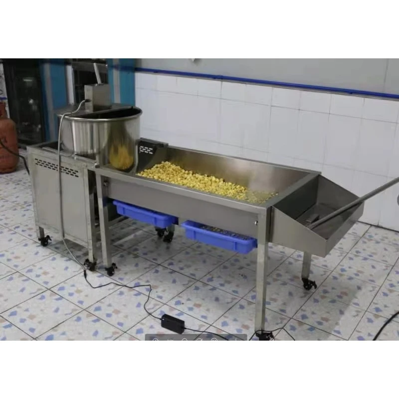 Stainless steel commercial caramel kettle corn popcorn machine