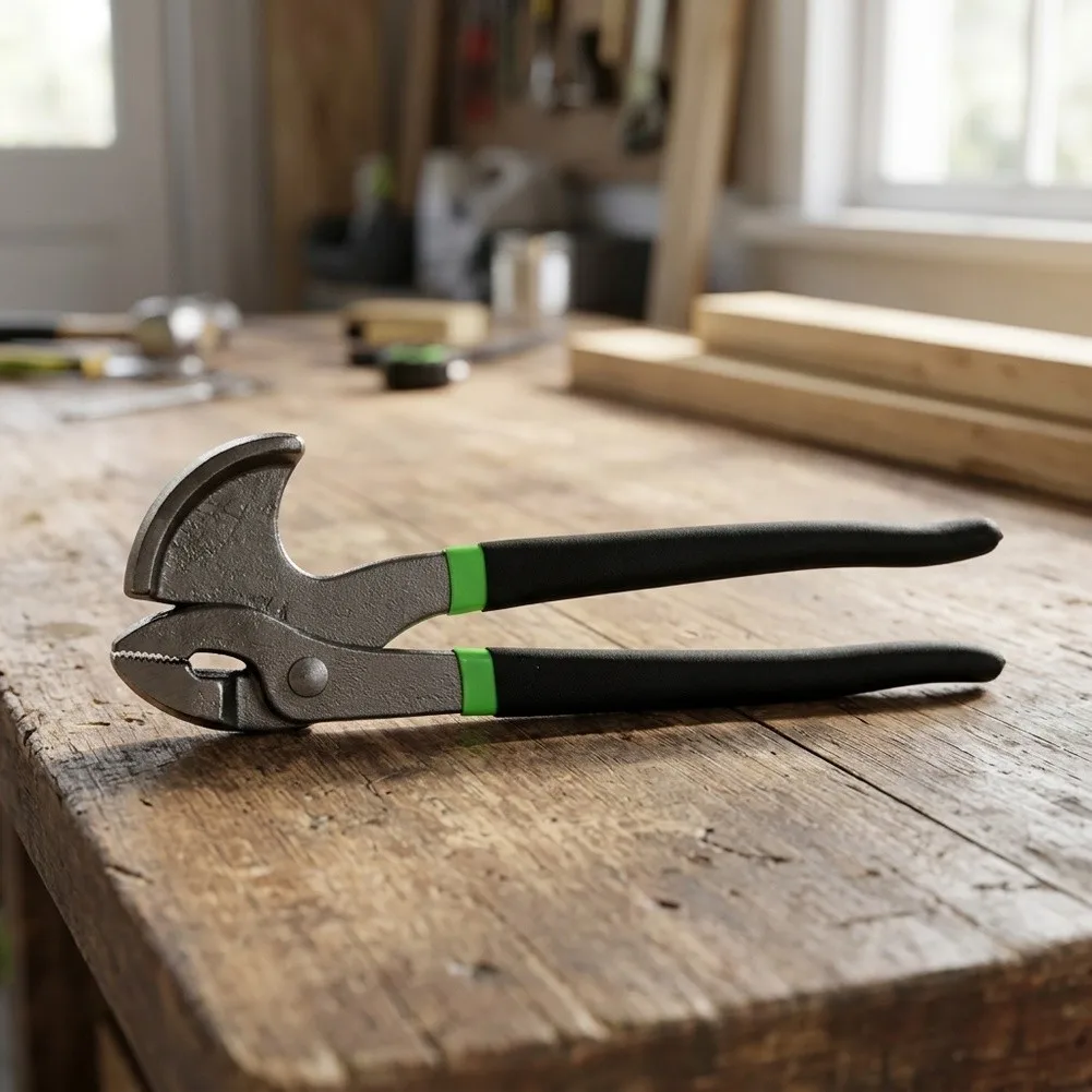 Multi Task Nail Puller for Pulling Staples Rivets and Nails in Various Materials 28 x 8 x 2 cm Carbon Steel Black