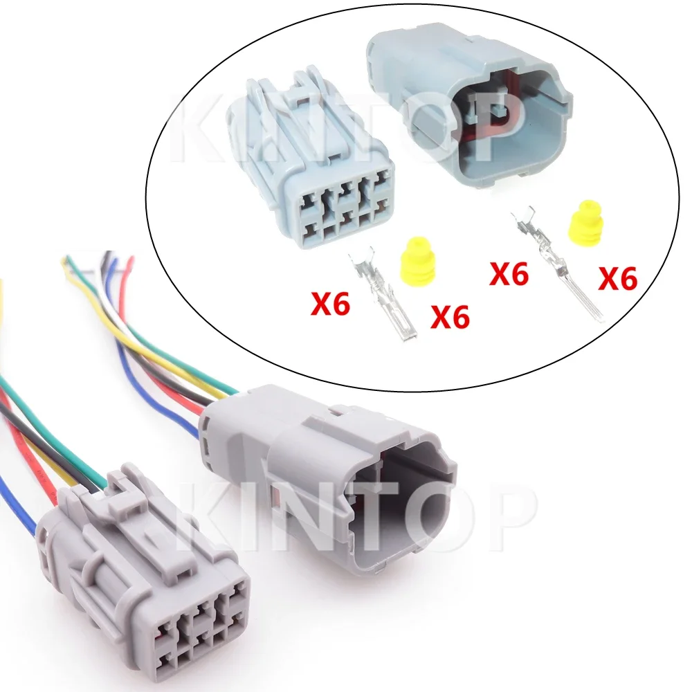 

1 Set 6 Pins 7123-7464-40 7222-7464-40 Car Tail-lamp Wiring Plug MG640337 MG610335 AC Assembly Auto Taillight Waterproof Socket