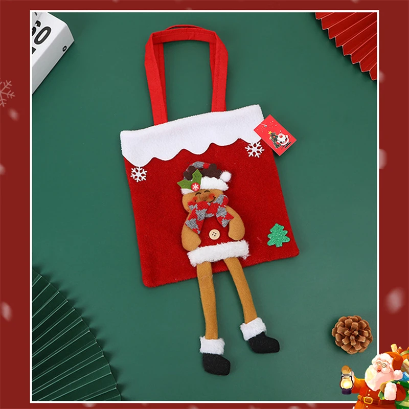 Christmas Gift Bag Santa Snowman Apple Storage Bag Christmas Eve Candy Gift Package Bag Xmas Santa Claus Christmas Decorations