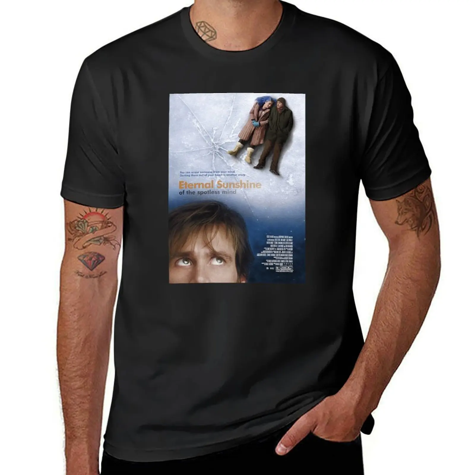 

Eternal sunshine of the spotless mind Jim Carrey and Kate Winslet T-Shirt vintage cotton graphic tees Clothing t shirts men