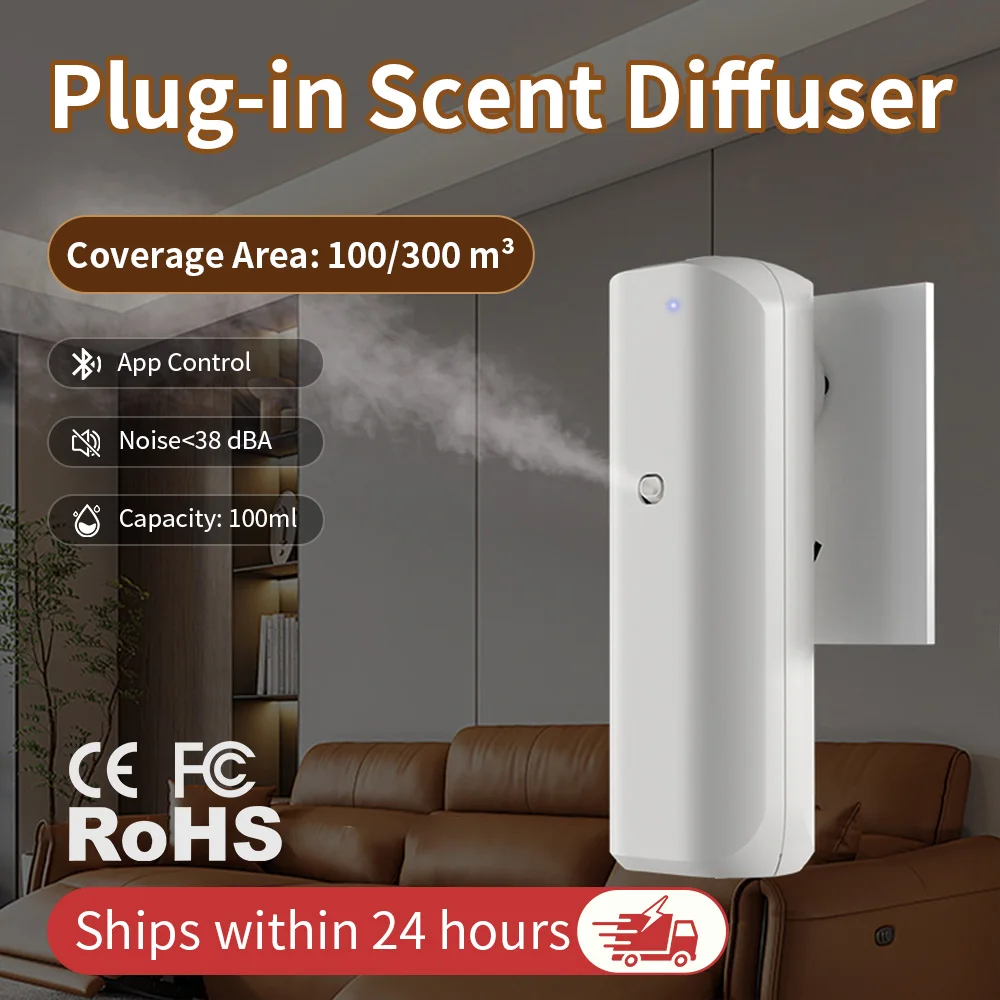 

Аромадиффузор TEABLUM с охватом 300 м³, электрический, с Bluetooth, для дома, настенный, очиститель воздуха