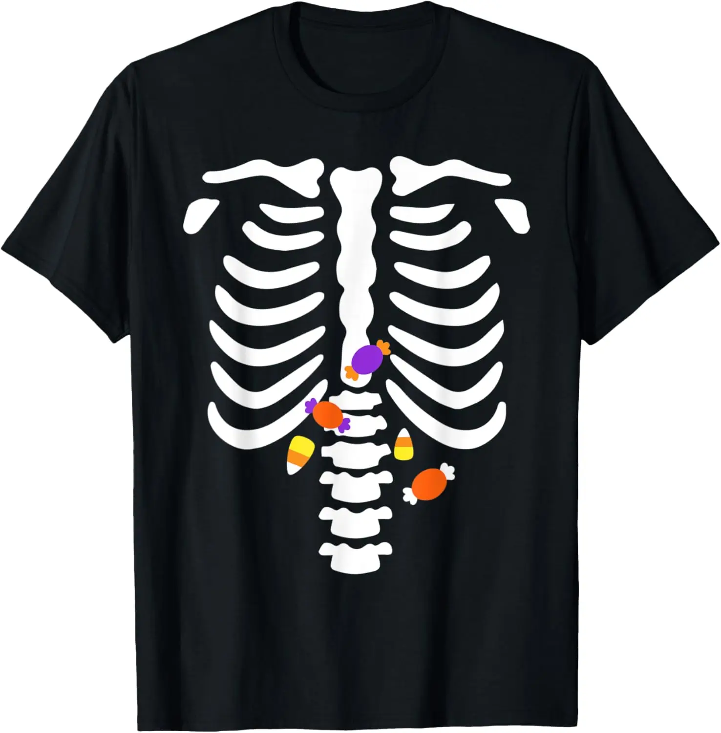 Ultimi modelli per uomini e donne - T-shirt Halloween Skeleton & Candy