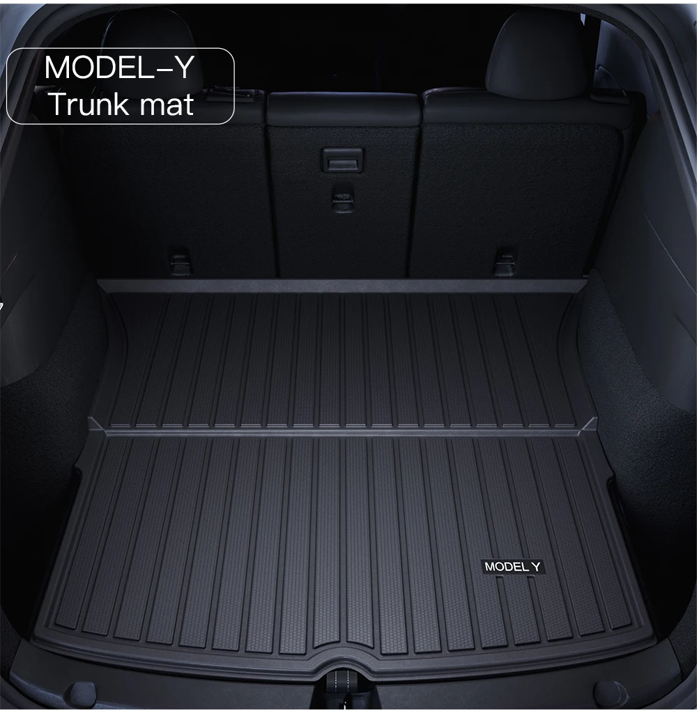 YZ For Tesla Floor Mat Model Y 2021-2026 Model 3 Highland Car Trunk Mat Luggage Mat TPE Waterproof Anti-Slip Set Floor Liner Mat