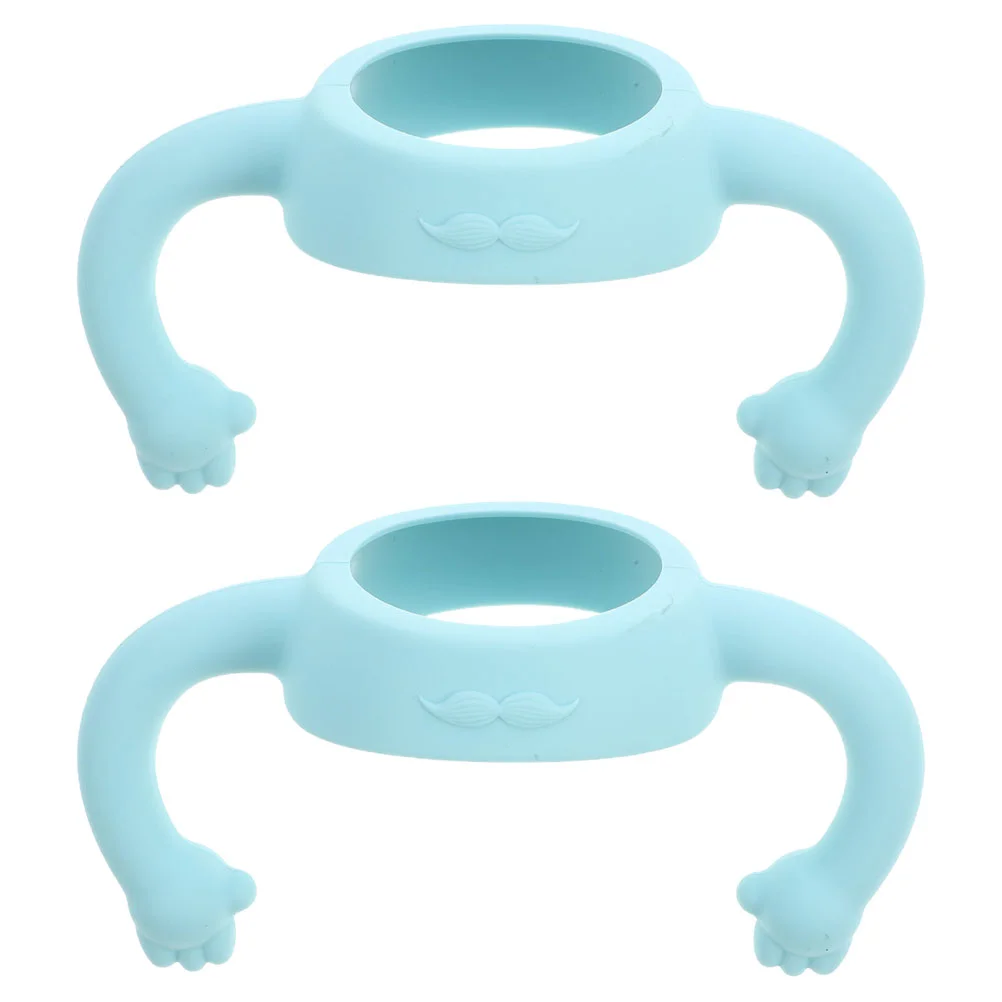 

2pcs Silicone Baby Bottle Handles Baby Bottle Grip Handle Toddler Bottle Handles self feeding bottle handle