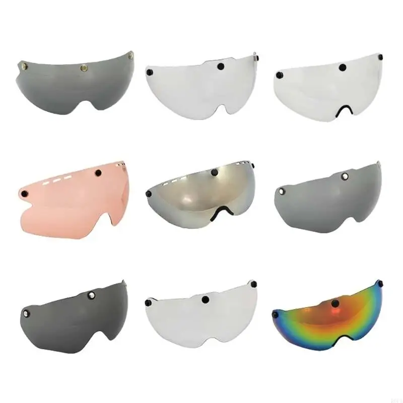 Motorcycle Helmets Visors Lens With Anti Impact High Clarities UV Anti Fog Coating Easy Replacement