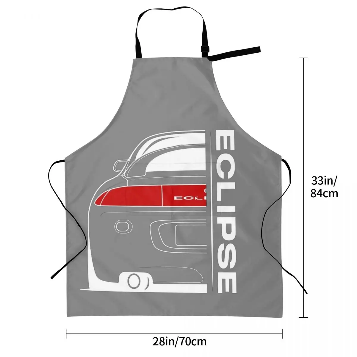 Eclipse 2G DSM Red Aprons Chef Cooking Cuisine Tablier Sleeveless Bib Kitchen Cleaning Pinafore for Women Men Gardening