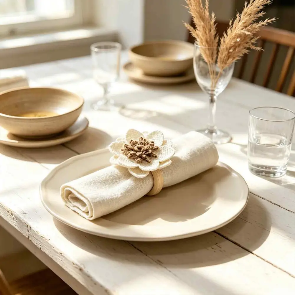 Wooden Napkin Holders Farmhouse Wedding Bridal Shower Dining Table Decor Home Party Table Decoration Accessory