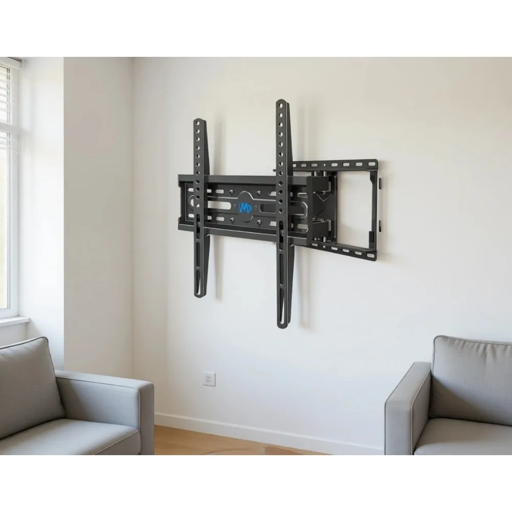 Swivel Tilt Full Motion TV Wall Mount for 32 to 65 Inch Screens Dual Arm Fits 16in Studs Max VESA 400x400 99lbs