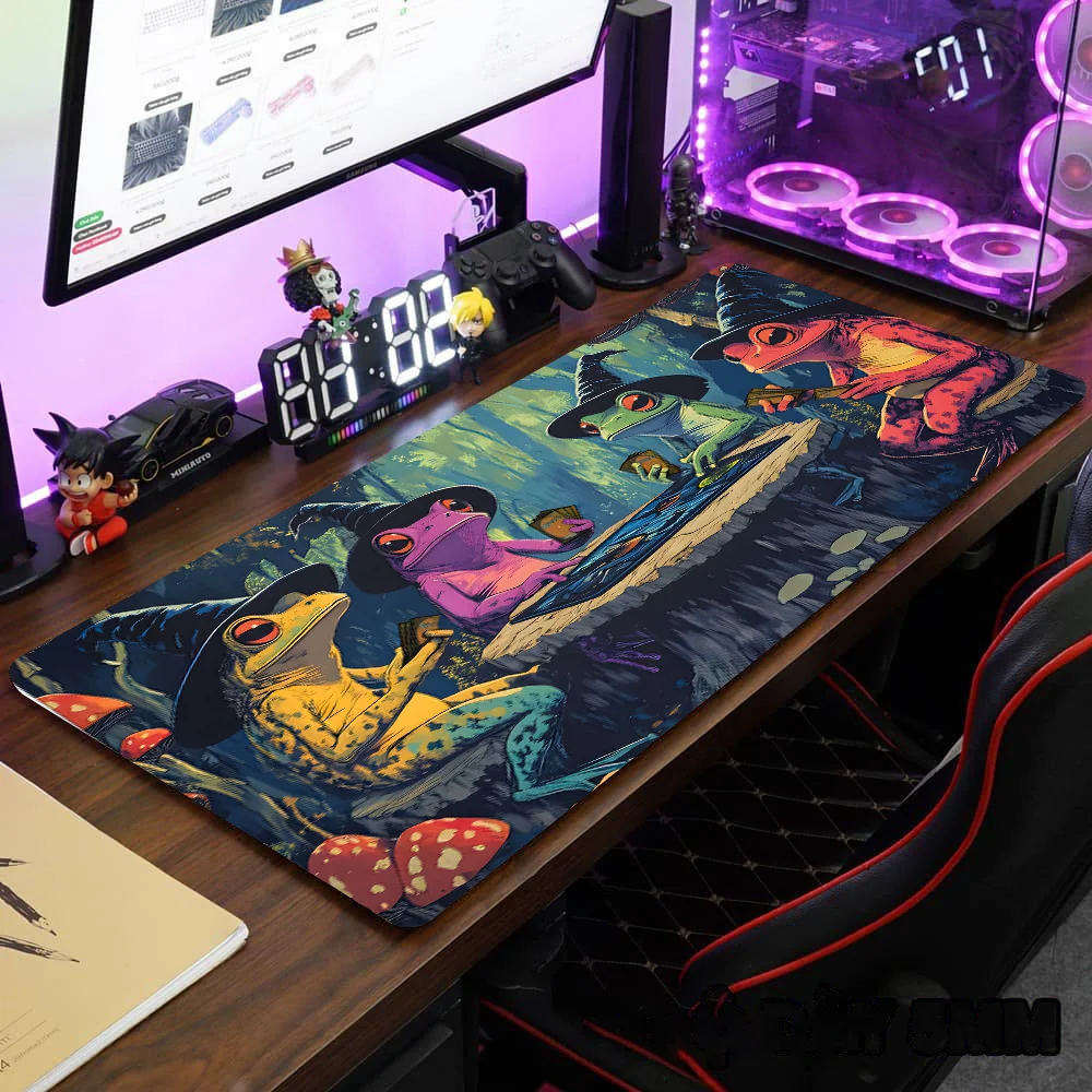 MTG-Themed Dartfrogs Playing Cards Large Mouse Pad Non-Slip Rubber Base playmat Desk Mat for Office Home Computer Accessories