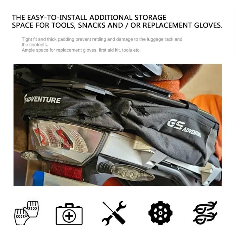 For BMW R1200GS Adventure R 1250 GS ADV R1250GS Frame Waterproof Bag Rear Bag Rear Tool Placement Travel bags F750GS F850GS