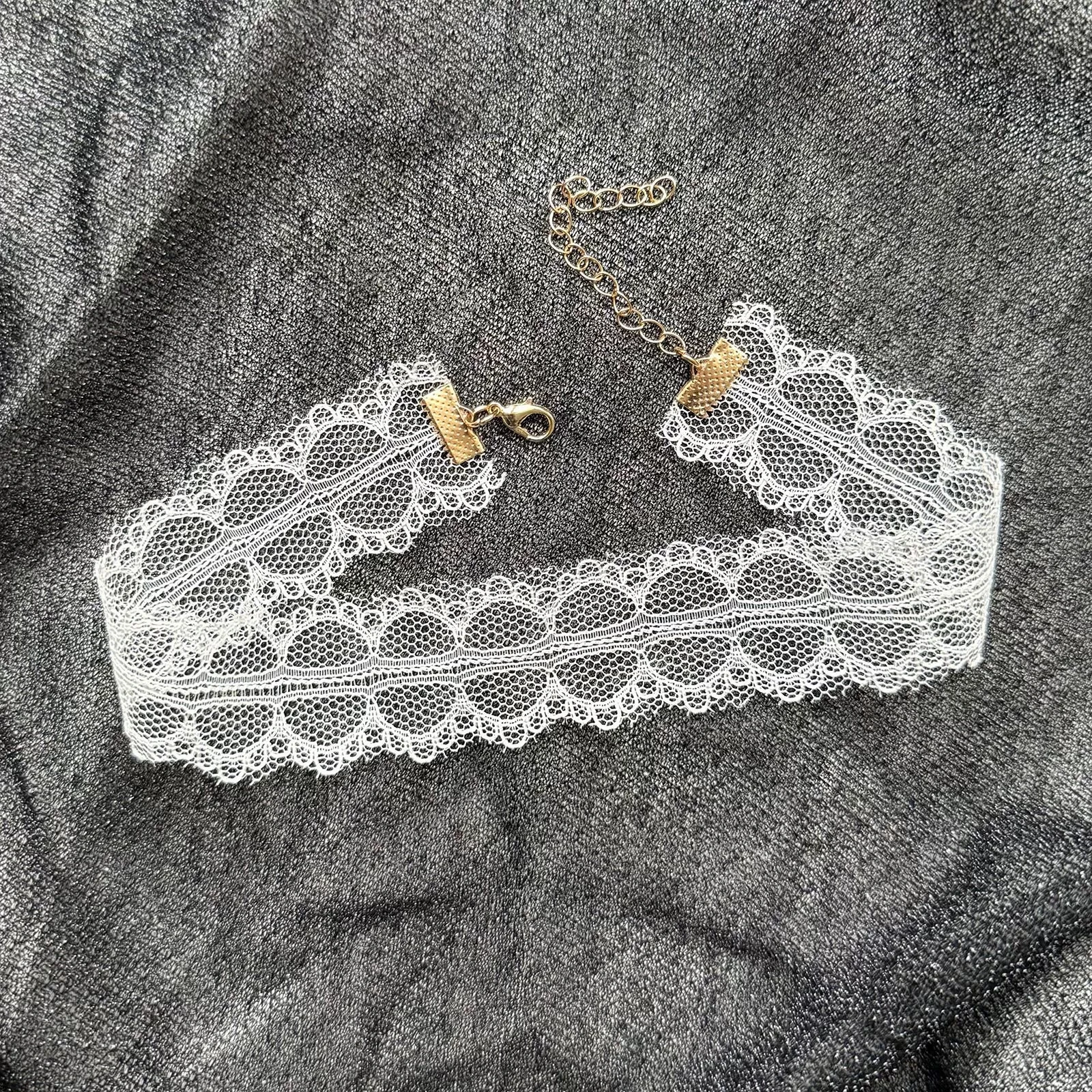 الكورية لطيف Y2K الملونة الدانتيل المختنق قلادة للنساء فتاة القوطية الجمالية خمر مجوهرات الحفلات زينة اكسسوارات هدية