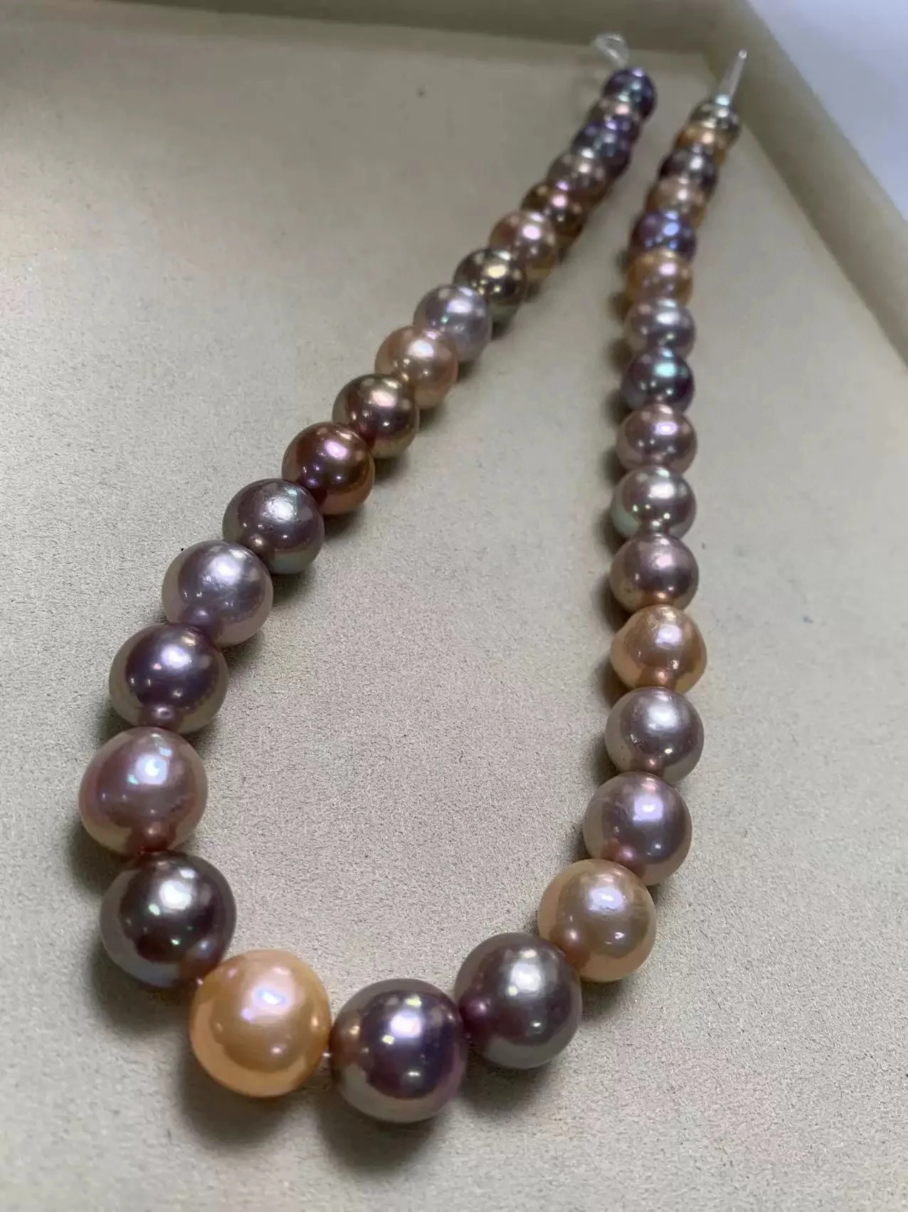 

Ожерелье из смешанного жемчуга Южного моря AAAA10-13 мм ярких цветов, с красивым блеском 925*18 дюймов.