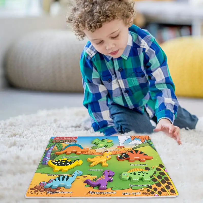 Dinosaur Puzzle Animal Jigsaw Puzzles Montessori Preschool Educational Learning Toy Gift For Boys And Girls