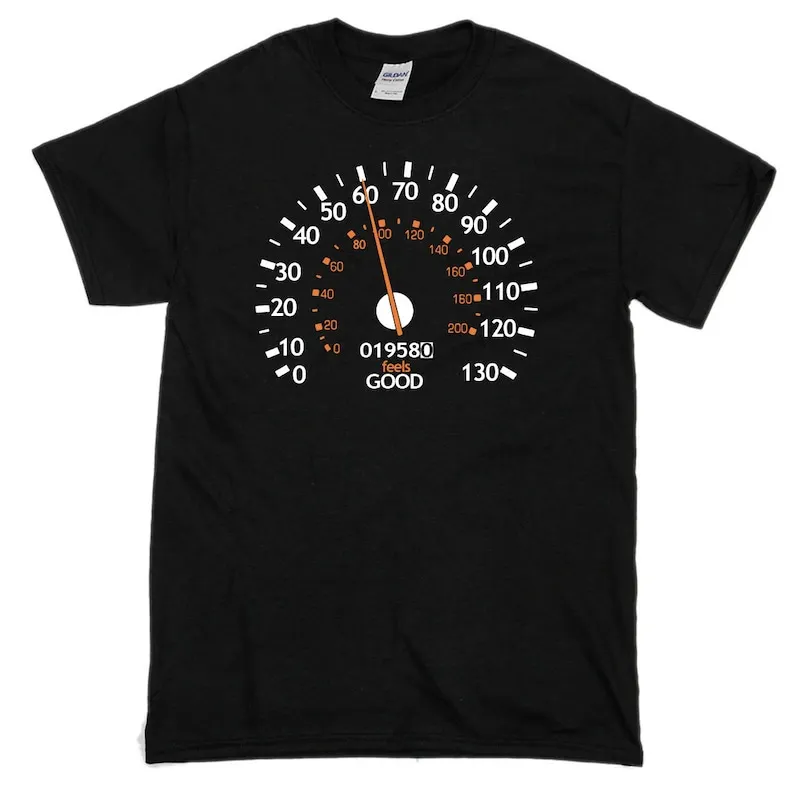 

60th Birthday T-Shirt Speedometer Men's Comedy T-Shirts