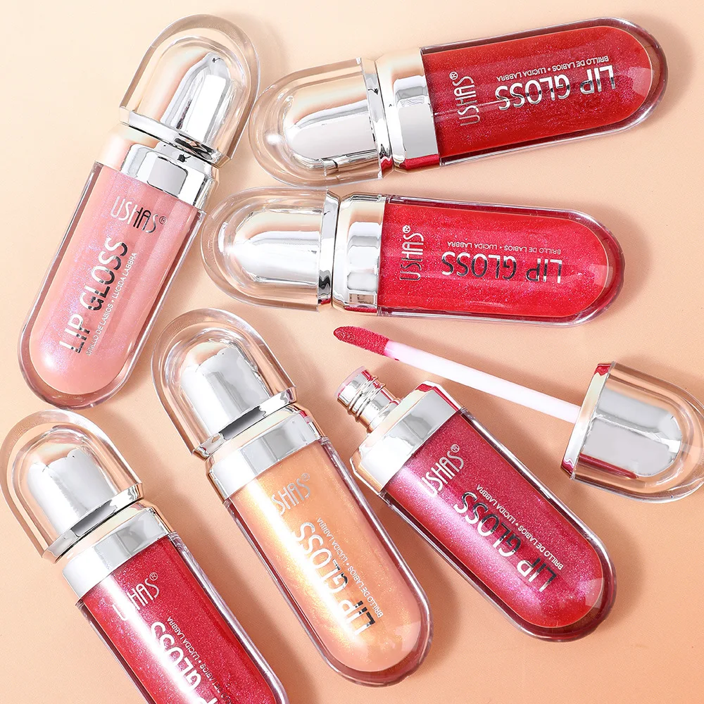 Long Lasting Waterproof Mirror Lip Gloss Micro Shimmer Pearlescent Liquid Lipstick Cross Border Ready Stock European American