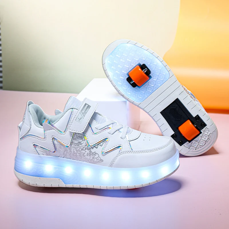 

4-Wheel Retractable Heelys: Boys' Kids' Shoes, Student Transformable Skates, Girls' Fly Shoes & Adult Sizes