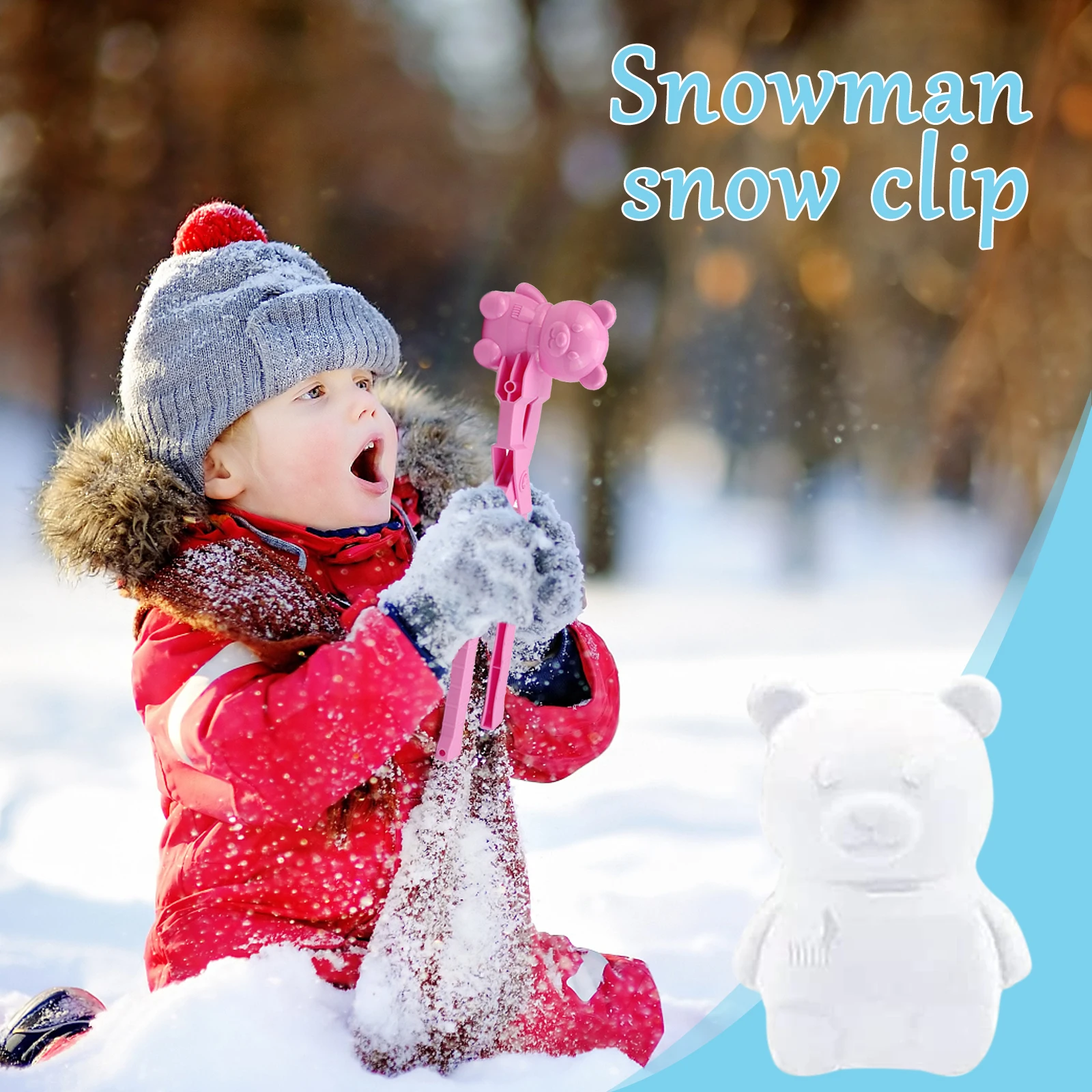 1/4pcs Snowball Clip Snow Grasping Clamps Tool Multi-shape Cartoon Snowballs Grabber Throw Snow Ball Sports Toys Kids Toys