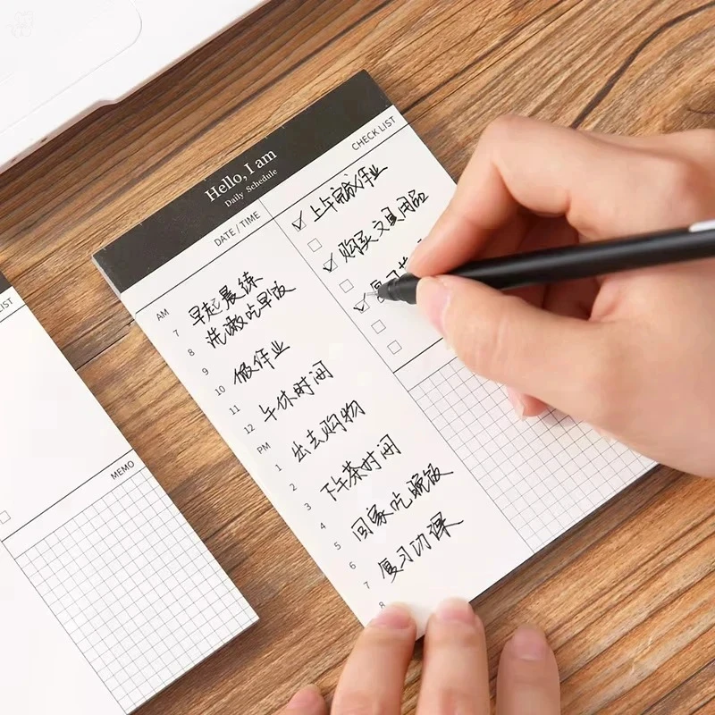 1/2PCS Mini Daily Weekly Planner Notebook Desk Check List Schedule Organizer Office School Stationery Portable Journal Notepad