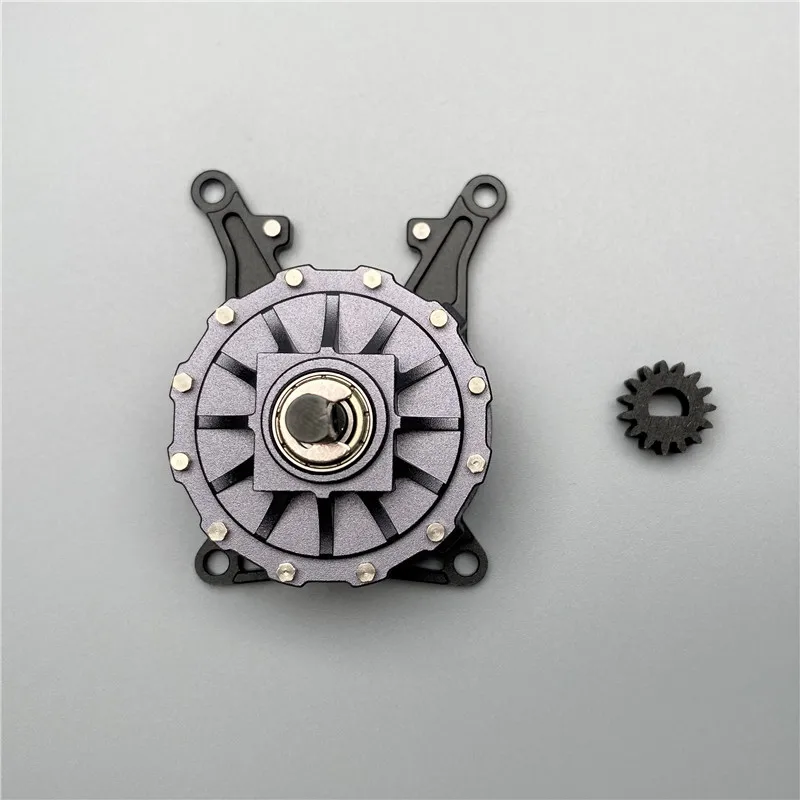Caja de Engranajes de Desaceleración, Potenciador de Torque, Actualización Metálica CNC para Remolques de Control Remoto Tamiya RC Lesu Scania Man 1/14, Piezas de Juguete